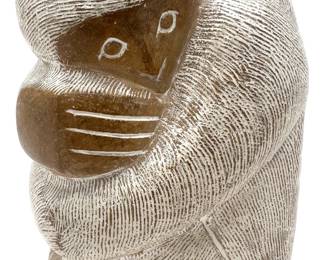 Islay Grimes Mid-Century Cast Stone Sculpture Of Monkey
Lot #: 41