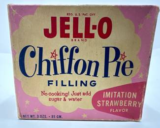 Vintage Jell-O Pink Chiffon Pie Filling Mix In Box
Lot #: 200