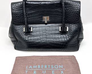 Lambertson Truex Custom Made Matte Crocodile Handbag With Branded Dust Bag
Lot #: 15