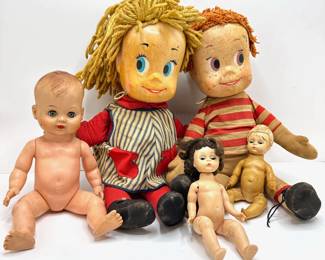 Matty Mattel 1960s Talking Brother & Sister Dolls & 3 Other Vintage Dolls
Lot #: 165