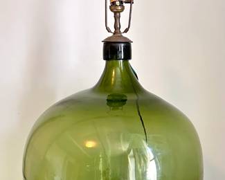 Giant Vintage Hand Blown Demijohn Bottle Glass Lamp
Lot #: 103