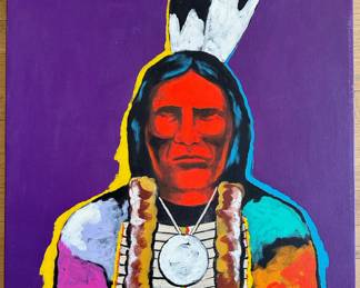 Original Painting Of Native American On Canvas, Signed Ramirez
Lot #: 47
