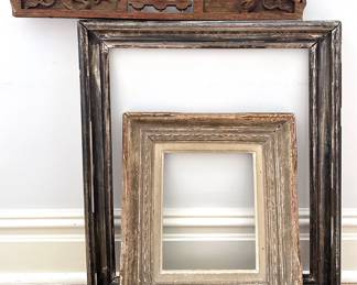 2 Antique French Wood Frames & Architectural Carved Wood Furniture Remnant Salvage
Lot #: 184