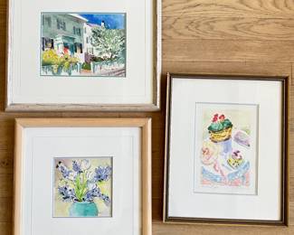 3 Sheila Hoerle (American) Original Watercolor Paintings & Monotype
Lot #: 130