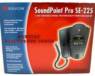 Polycom New In Box Sound Point Pro SE-225 Desktop Conference Phone
Lot #: 193