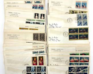 Over 100 First Day Of Issue Stamps From 1960s & 70s, On Original Envelopes, 4 Stamps On Each
Lot #: 32