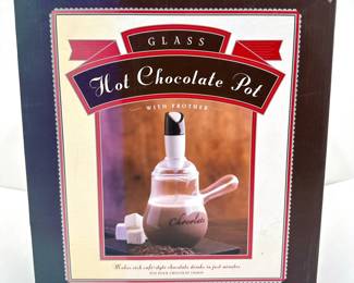 New In Box Glass Hot Chocolate Pot With Frother Kitchen Appliance
Lot #: 194