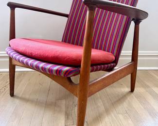 Mid Century Danish Teak Sculptural Lounge Chair Purchased At Georg Jensen, With Cushion
Lot #: 7