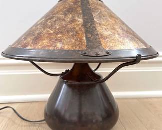 Mica Lamp Company Copper Table Lamp, Purchased For $400 In 1994
Lot #: 27