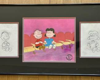 Authentic Peanuts Animation Cel Of Lucy & Linus With 2 Sketches
Lot #: 66