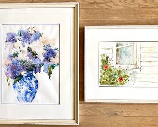 2 Original Watercolor Paintings Of Flowers, Signed
Lot #: 132