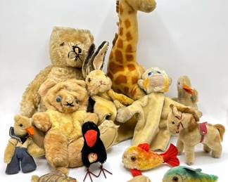 13 Vintage Stuffed Animals Mostly By Steiff, Germany
Lot #: 161