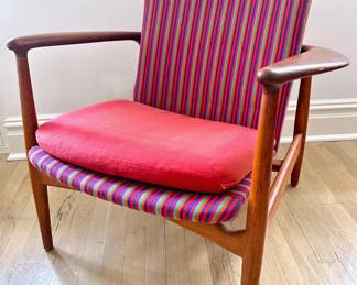 Mid Century Danish Teak Sculptural Lounge Chair Purchased At Georg Jensen, With Cushion
Lot #: 8