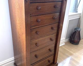 Antique (1840s) Mahogany English Wellington Chest, Purchased In 1993 For $2,200
Lot #: 5