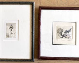 2 Original Etchings Of Lighthouse & Shells, Signed & Numbered
Lot #: 131