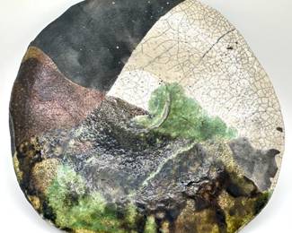Vintage Hand Made Raku Organic Form Platter
Lot #: 123