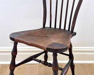 Antique Karpen Furniture Windsor Chair With Rush Woven Seat
Lot #: 34