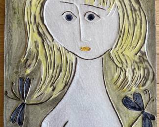 Mari Simmulson (1960s Sweden) For Upsala-ekeby Mid-Century Ceramic Wall Plaque "Mary"
Lot #: 149
