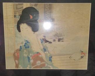 Early 1900s Japanese block print