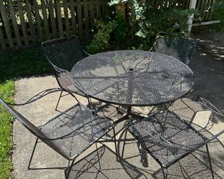 Iron patio set