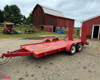 2-axle equipment trailer with ramps (approx. 58" long)