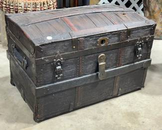 Antique steamer trunk