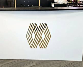 Reception Desk, 42" x 71" x 35", With Side Cabinet, 30" x 46.5" x 24"