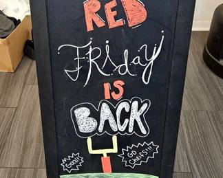 Chalkboard Double-Sided Sandwich Board Sign, Approx 3' x 18" 