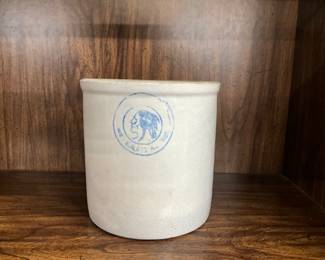 Louisville pottery Indian head crock