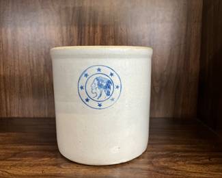 Louisville pottery Indian head crock