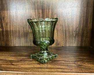 Avocado, green glass planter