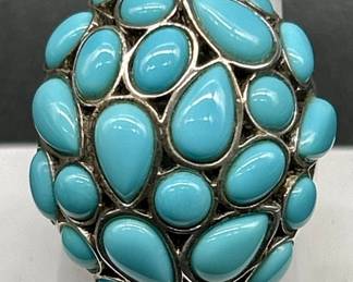 Sterling Silver Turquoise Michael Dawkins Ring