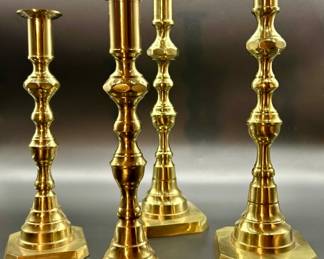Brass Candle Holders (4) - Made in Japan