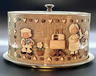 Vintage Ballonoff USA Metal Cake Tin