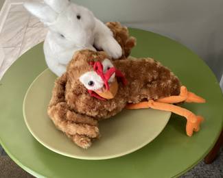 Same table/turkey with attack rabbit