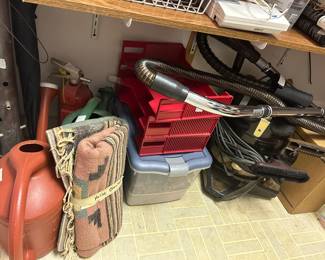 Closet items in living room 