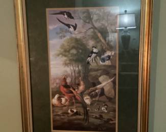 Matted & framed Picture under glass - in living room 