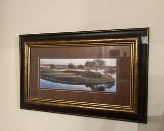 Loved framed & matted golf course picture