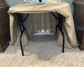 Underneath round table