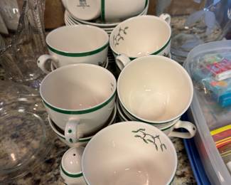 Spode Christmas Tree Tea Cup and Saucer Set S3324 Made in England Set 