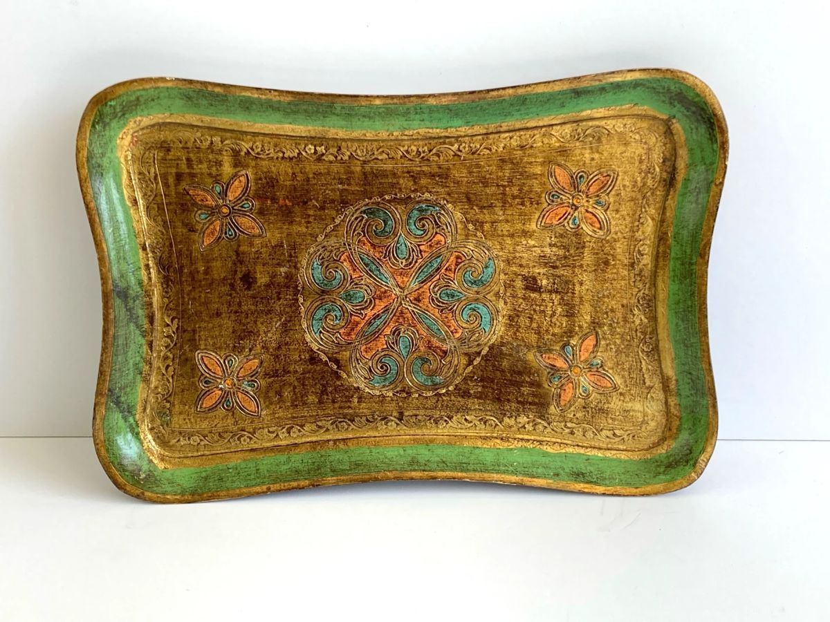 Lot 6818 Vintage 1960s Italian Hand Painted Tray