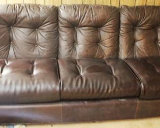 385 - Leather Sofa - 35" x 88" x 36"
