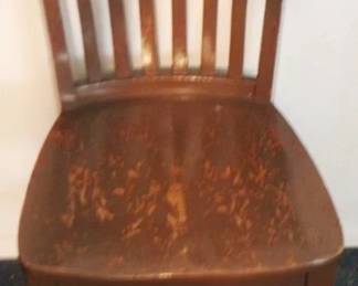 226 - Vintage Oak Chair - 34" x 18" x 16"
