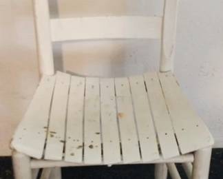 228 - Painted Wood Chair - 35" x 17" x 13"
