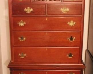 189 - Craftique Shell Carved Highboy 40" x 80" x 21"
