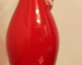 65 - Ruby Red Blown Glass Ewer - 17" tall

