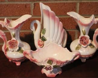 326 - 4 pc. Ceramic Vase/Pitcher Set - 8" and 9" tall
