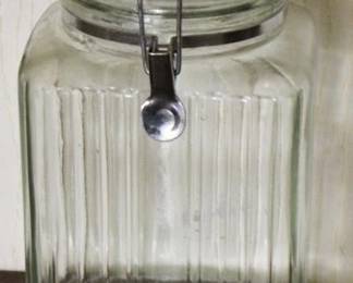 346 - Glass Canister Jar - 11.5" tall
