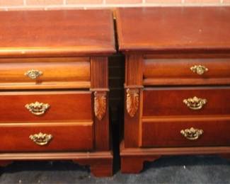 201 - Pair Bassett Nightstands - 28" x 28" x 19"
