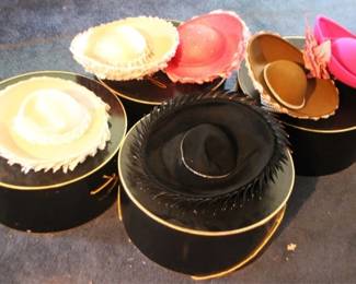 317 - 6 Women's Hats w/ 4 Boxes
